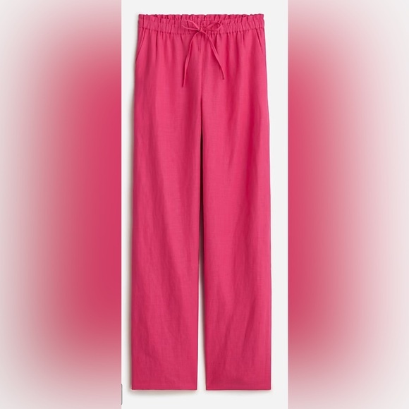 NWOT JCrew Soleil pant in linen - Picture 3 of 7